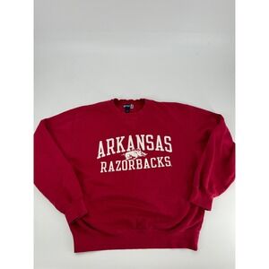 Arkansas Razorbacks Red Gear For Sports Crewneck Sweatshirt Men's Medium VTG‎